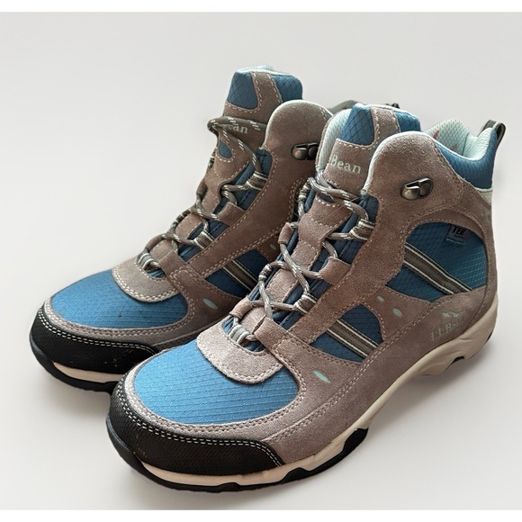 L.L. Bean Shoes - LL Bean Womens Trail Model 4 Hiking Boots 4" Mid  Sz 9 Gray Blue NWOB